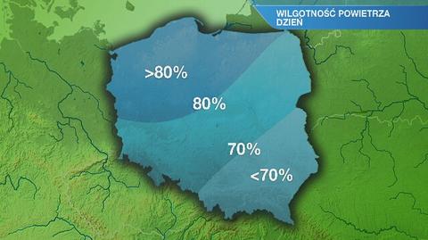 Warunki biometeorologiczne w poniedziałek