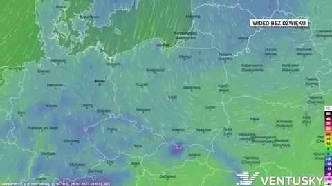 Prognozowana temperatura w kolejnych dniach