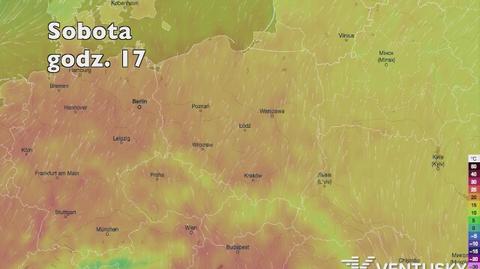 Temperatura w najbliższych dniach (ventusky.com | wideo bez dźwięku)