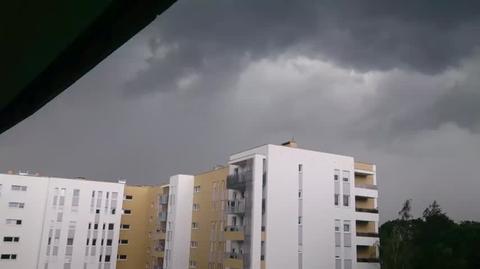 Dzisiejsza burza w Poznaniu.