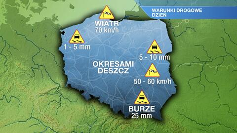 Warunki drogowe w piątek