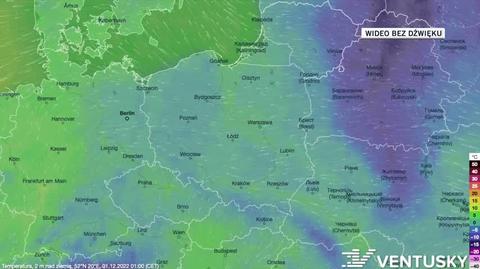 Prognoza temperatury w dniach 01-05.12