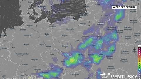 Prognoza opadów na kolejne dni