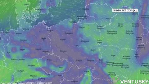 Prognozowane porywy wiatru w kolejnych dniach