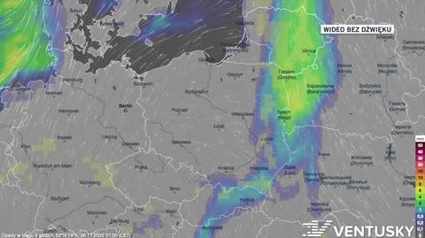 Prognozowane opady w dniach 6-10.11