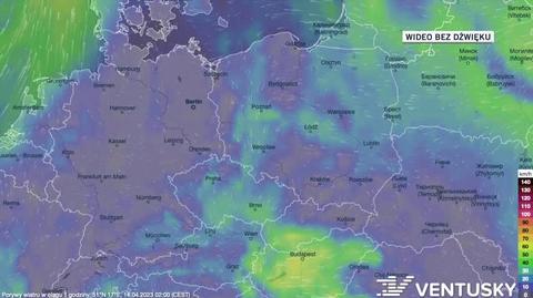 Prognoza porywów wiatru na kolejne dni