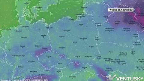 Prognozowana temperatura w kolejnych dniach