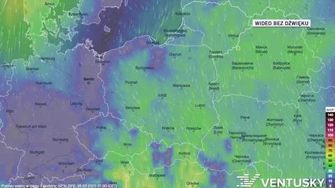 Prognoza porywów wiatru w dniach 05-09.02