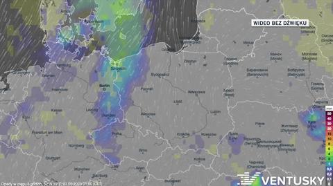 Prognozowane opady w dniach 22-26.03