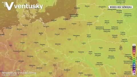 Prognozowane temperatury powietrza w kolejnych dniach