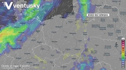 Prognozowane opady w kolejnych dniach