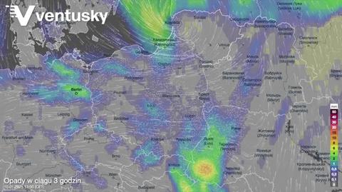 Prognozowane opady w kolejnych dniach