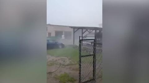 Burza z nawalnym deszczem. Sampława, woj. warmińsko-mazurskie