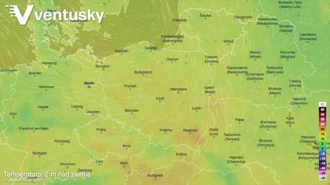 Prognozowana temperatura w kolejnych dniach