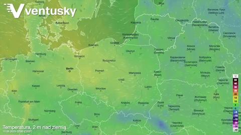 Prognozowana temperatura w kolejnych dniach