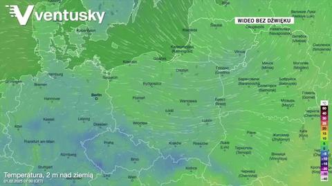 Prognozowana temperatura w kolejnych dniach