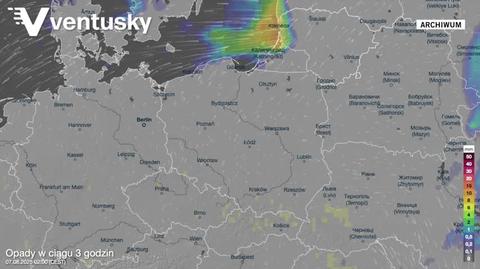 Prognozowane opady deszczu w kolejnych dniach