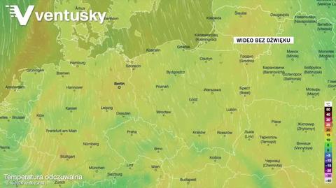 Prognozowana temperatura w kolejnych dniach 