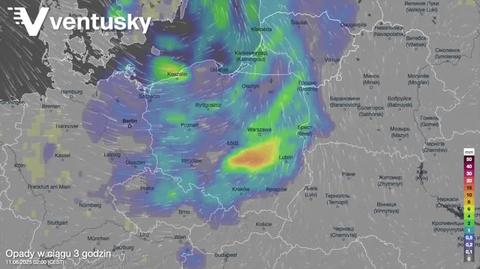 Prognozowane opady w kolejnych dniach