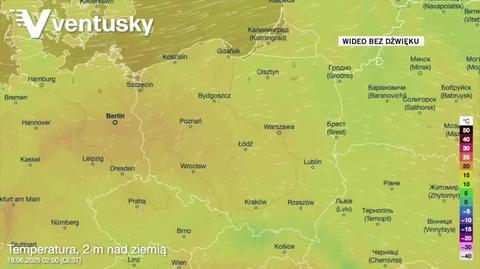 Prognozowana temperatura w kolejnych dniach