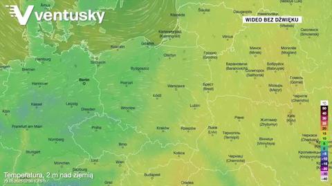 Prognozowana temperatura w kolejnych dniach