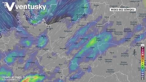 Prognozowane opady w kolejnych dniach