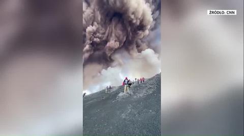 Etna wybuchła, turyści uciekali