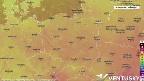 Prognozowana temperatura w kolejnych dniach