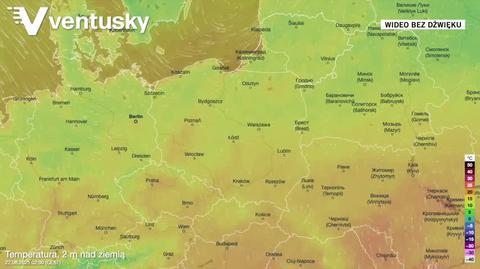 Prognozowane temperatury powietrza w kolejnych dniach