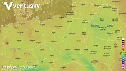 Prognozowana temperatura w kolejnych dniach