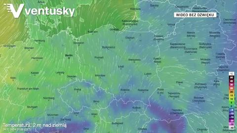 Prognozowana temperatura w kolejnych dniach