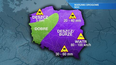 Warunki drogowe w nocy