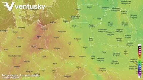 Prognozowana temperatura w kolejnych dniach