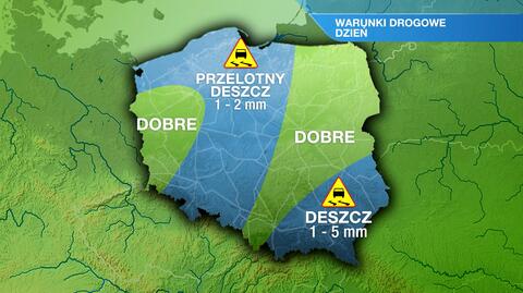 Warunki drogowe we wtorek