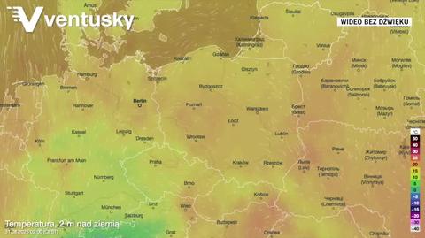 Prognozowana temperatura w kolejnych dniach