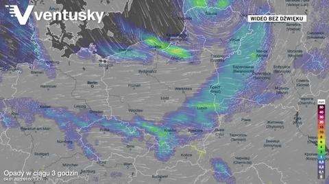 Prognozowane opady w kolejnych dniach