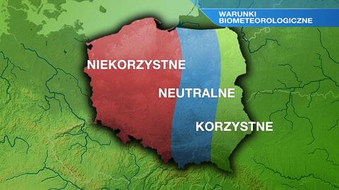Warunki biometeo w poniedziałek