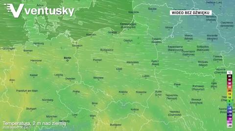 Prognozowana temperatura w kolejnych dniach