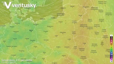 Prognozowana temperatura na kolejne dni