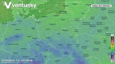 Prognozowana temperatura w kolejnych dniach