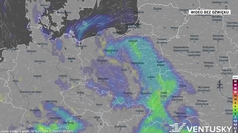 Prognozowane opady na kolejne dni