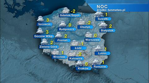 Prognoza pogody na noc 18/19.04