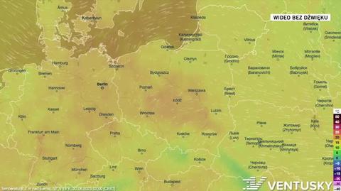 Prognozowana temperatura na kolejne dni