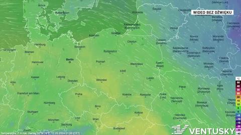 Prognozowana temperatura w kolejnych dniach