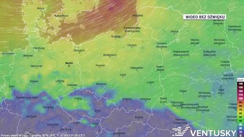 Prognoza porywów wiatru w dniach 11-15.02