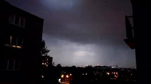 Wieczorna burza nad Warszawą