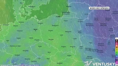 Prognozowana temperatura w kolejnych dniach