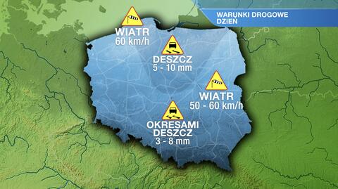 Warunki drogowe w piątek