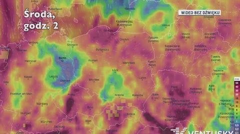 Opady deszczu w ciągu najbliższych pięciu dni (Ventusky.com)