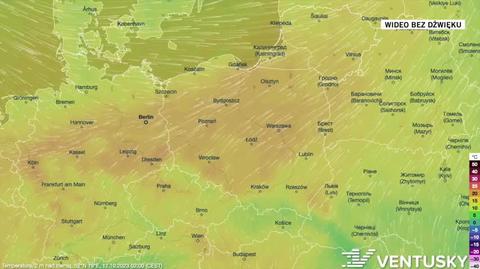 Prognozowana temperatura na kolejne dni